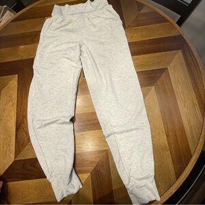 Athleta Light Heather Gray Track Joggers